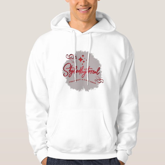 STR8LYKDHATT RED & BLACK HOODIE  (Front)