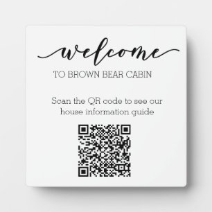 STR Guide QR Code Information guide Rental home  Plaque