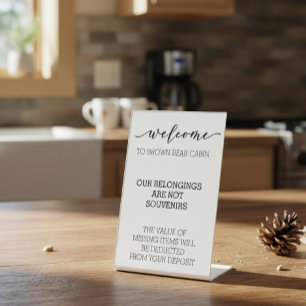 STR Short term Rental Vacation Pedestal Sign