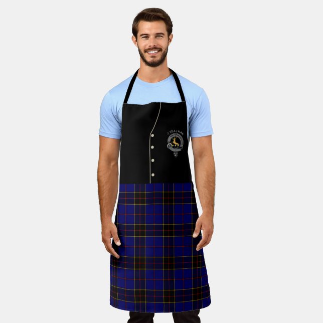 Strachan Clan Badge & Tartan Kilt Apron (Worn)