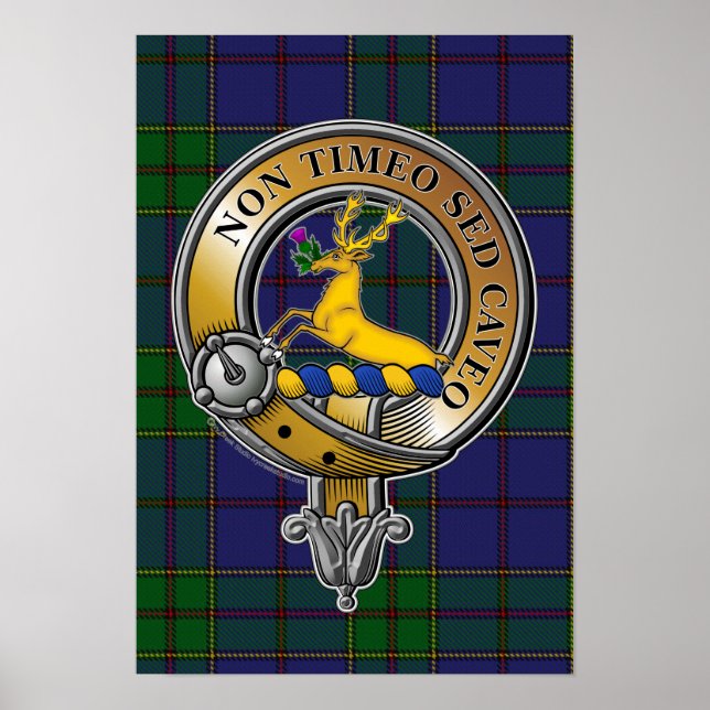 Strachan Tartan & Badge Poster (Front)