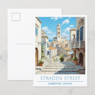Straden Street Dubrovnik Croatia Travel  Postcard