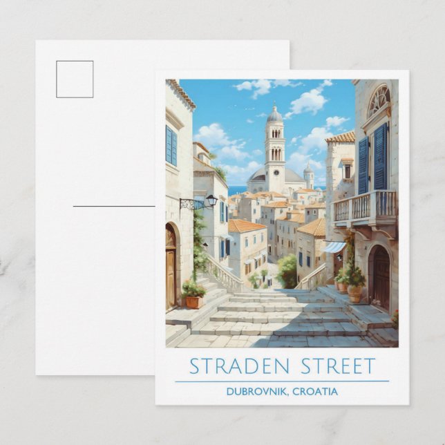 Straden Street Dubrovnik Croatia Travel  Postcard (Front/Back)