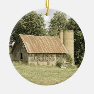 Strafford Mo Barn Antique Ceramic Tree Decoration