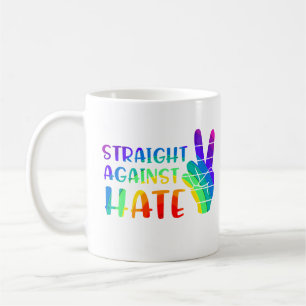 Straight Against Hate - LGBTQ+ Ally Pride Coffee Mug