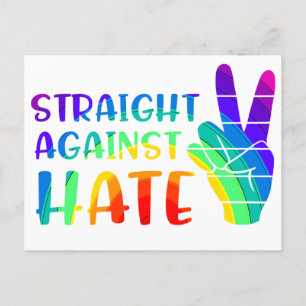 Straight Against Hate - LGBTQ+ Ally Pride Postcard