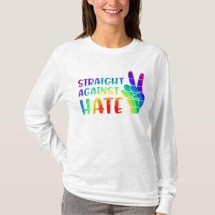 Straight Against Hate - LGBTQ+ Ally Pride T-Shirt