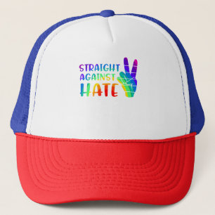 Straight Against Hate - LGBTQ+ Ally Pride Trucker Hat