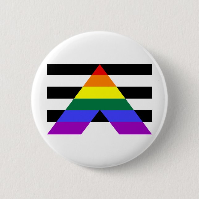 Straight Allies 6 Cm Round Badge (Front)