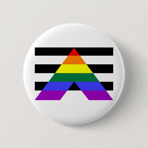 Straight Allies 6 Cm Round Badge