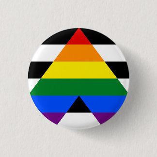 Straight Ally  3 Cm Round Badge