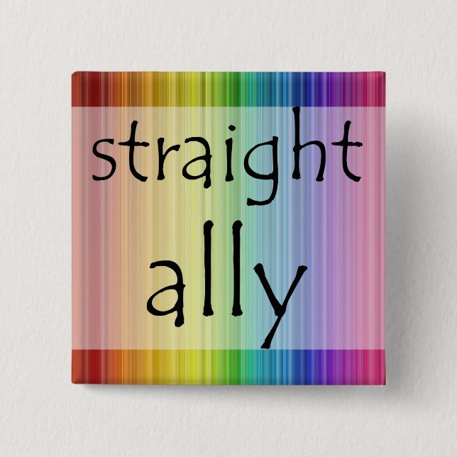 Straight Ally Button (Front)