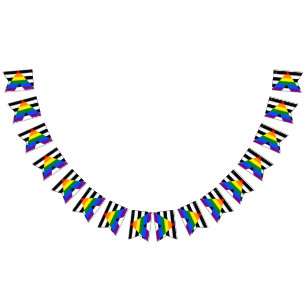 Straight Ally Flag Bunting Banner LGBT Party