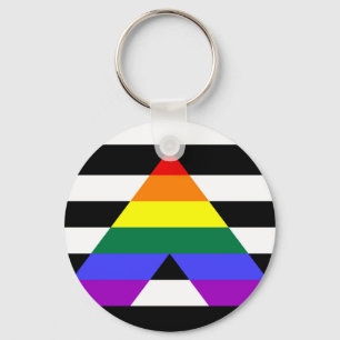 Straight Ally flag Key Ring