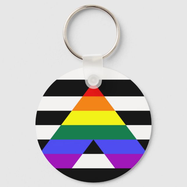 Straight Ally flag Key Ring (Front)