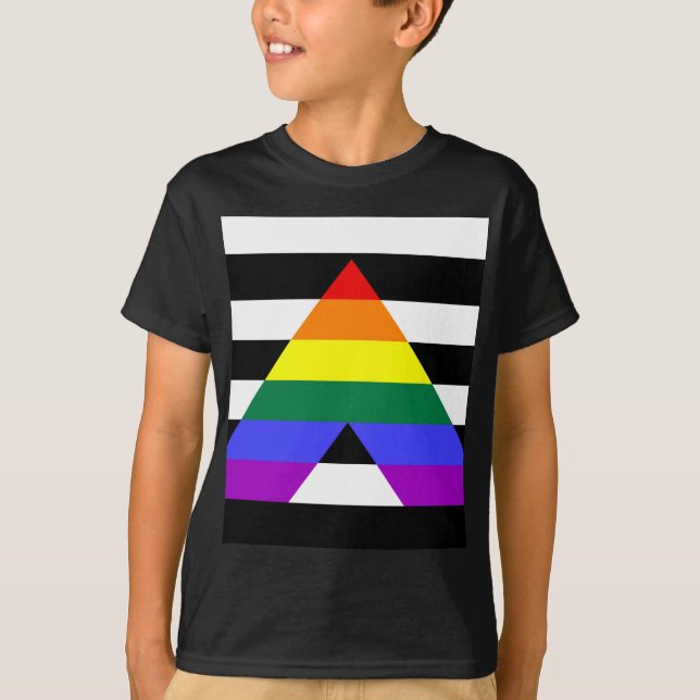 Straight Ally flag T-Shirt (Front)