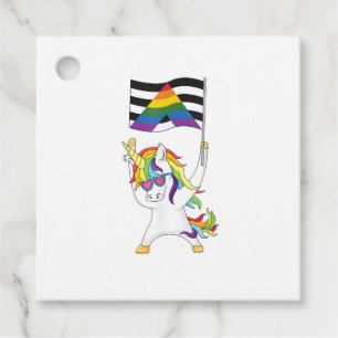 Straight Ally Flag Unicorn Trans Gay Pride LGBTQIA Favour Tags