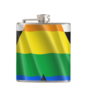STRAIGHT ALLY FLAG WAVY DESIGN -.png Hip Flask