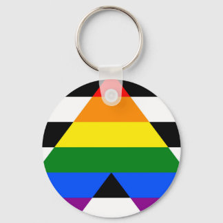 Straight Ally for Lgbtq+ community pride flag Key Ring