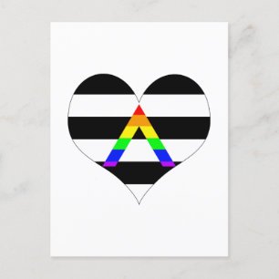 Straight Ally Heart Postcard