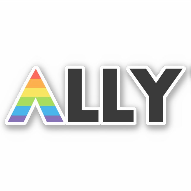 Straight Ally LGBTQ Rainbow LGBT (Front)