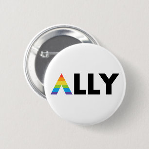 Straight Ally LGBTQ Rainbow LGBT 6 Cm Round Badge