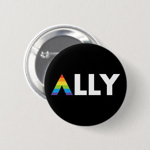 Straight Ally LGBTQ Rainbow LGBT 6 Cm Round Badge