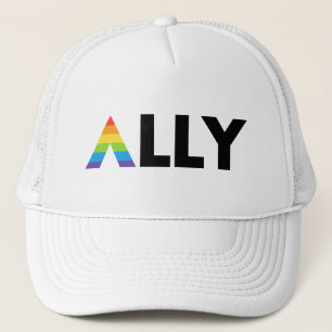 Straight Ally LGBTQ Rainbow LGBT Trucker Hat
