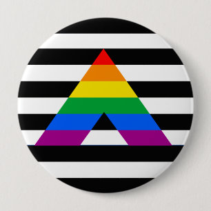 Straight Ally Pride 10 Cm Round Badge
