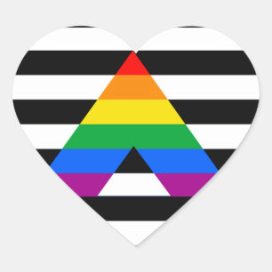 STRAIGHT ALLY PRIDE 2014 PRIDE HEART STICKER