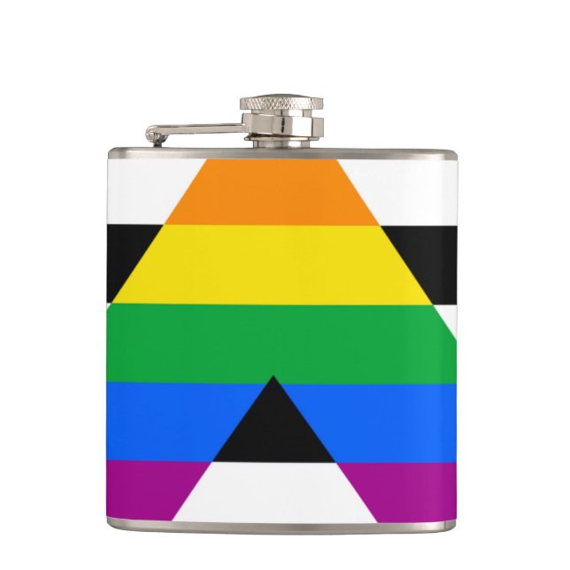 STRAIGHT ALLY PRIDE 2014 PRIDE.png Hip Flask (Front)