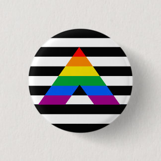 Straight Ally Pride 3 Cm Round Badge