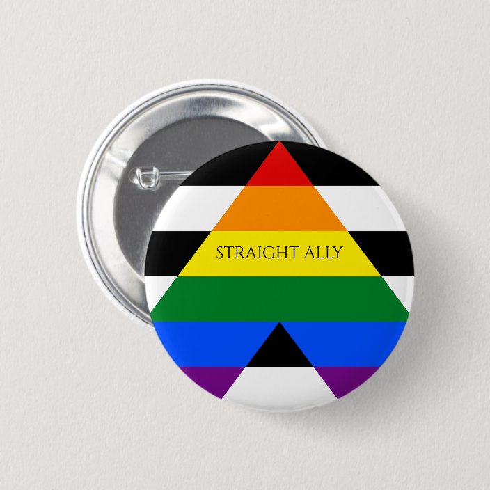 Straight Ally Pride 6 Cm Round Badge Zazzle.co.uk