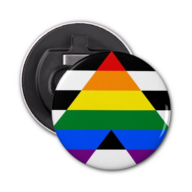 Straight Ally Pride Bottle Opener (Front)