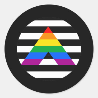 Straight Ally Pride Classic Round Sticker