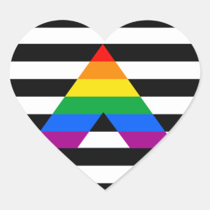 Straight Ally Pride Heart Sticker