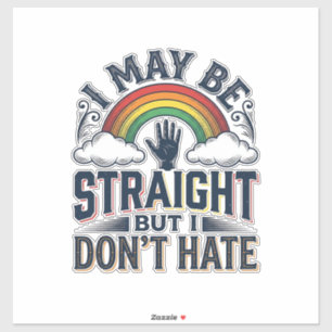 Straight Ally Pride Rainbow Vintage Vector Design_