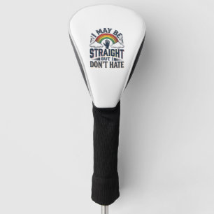 Straight Ally Pride Rainbow Vintage Vector Design_ Golf Head Cover