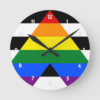 Straight Ally Pride Round Clock