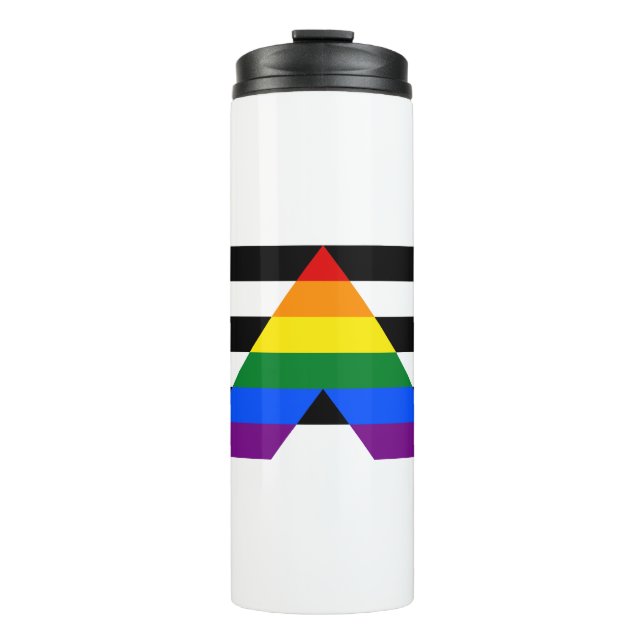 Straight Ally Pride Thermal Tumbler (Front)