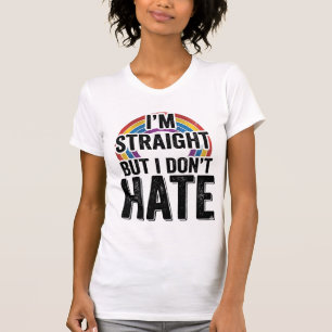 Straight Ally Rainbow Vintage Typography Shirt_1 T-Shirt