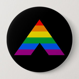 Straight Ally Symbol 10 Cm Round Badge