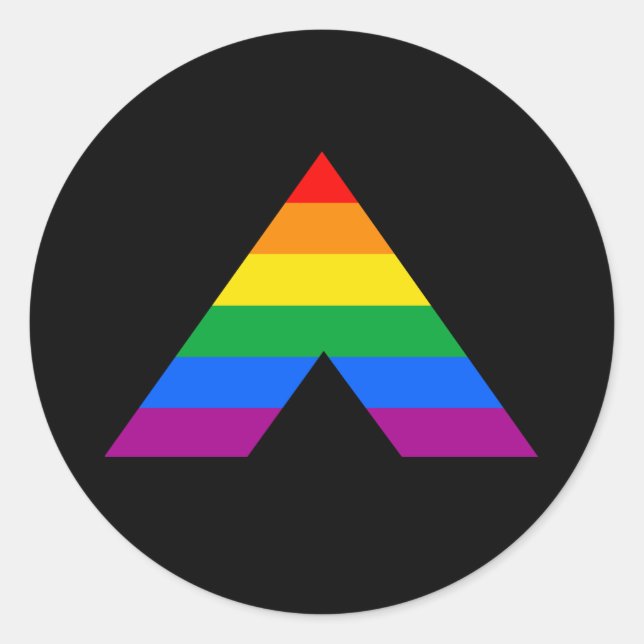 Straight Ally Symbol Classic Round Sticker (Front)