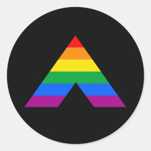 Straight Ally Symbol Classic Round Sticker