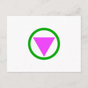 Straight ally symbol postcard