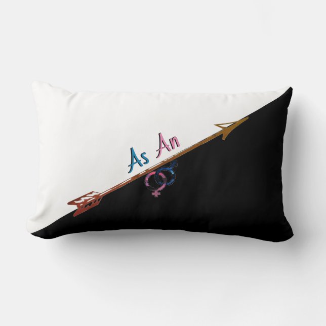 'Straight as an arrow' Throw Pillow (Front)
