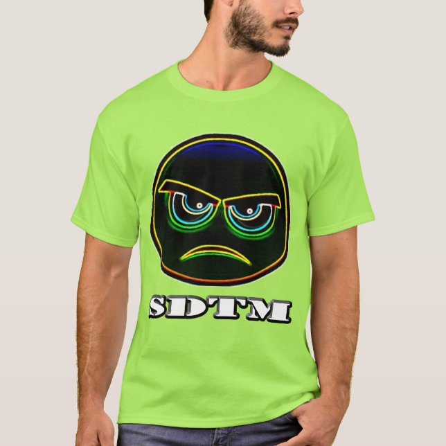 Straight Down the Middle (SDTM) Angry Face T-Shirt (Front)