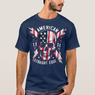 Straight Edge American 90s Punk Rock Fan Art T-Shirt