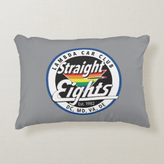 Straight Eights/LCCI Throw Pillow (Grey)