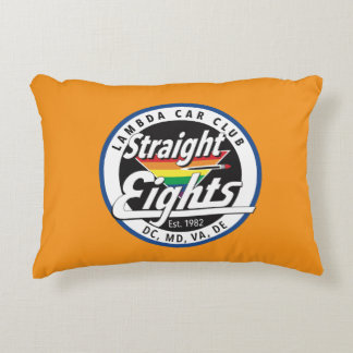 Straight Eights/LCCI Throw Pillow (Orange)